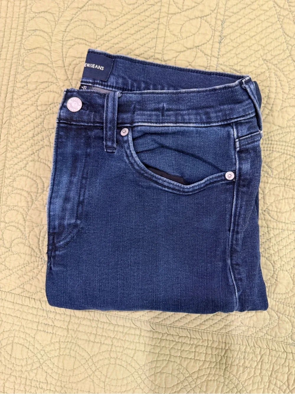 J. Crew Slim Straight Jeans in Deep Blue